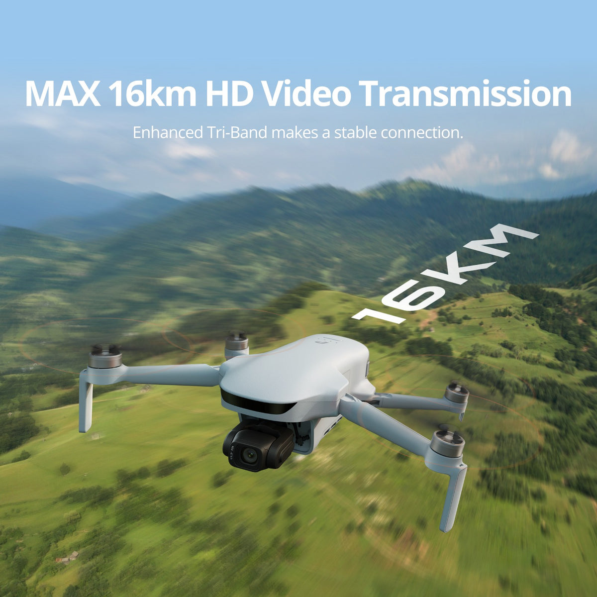 ATOM 3 Drone with 4K 60fps, 8K Photo, 16km Transmission, 40/50-Min Flights, AI Track 2.0, Under 249g, C0