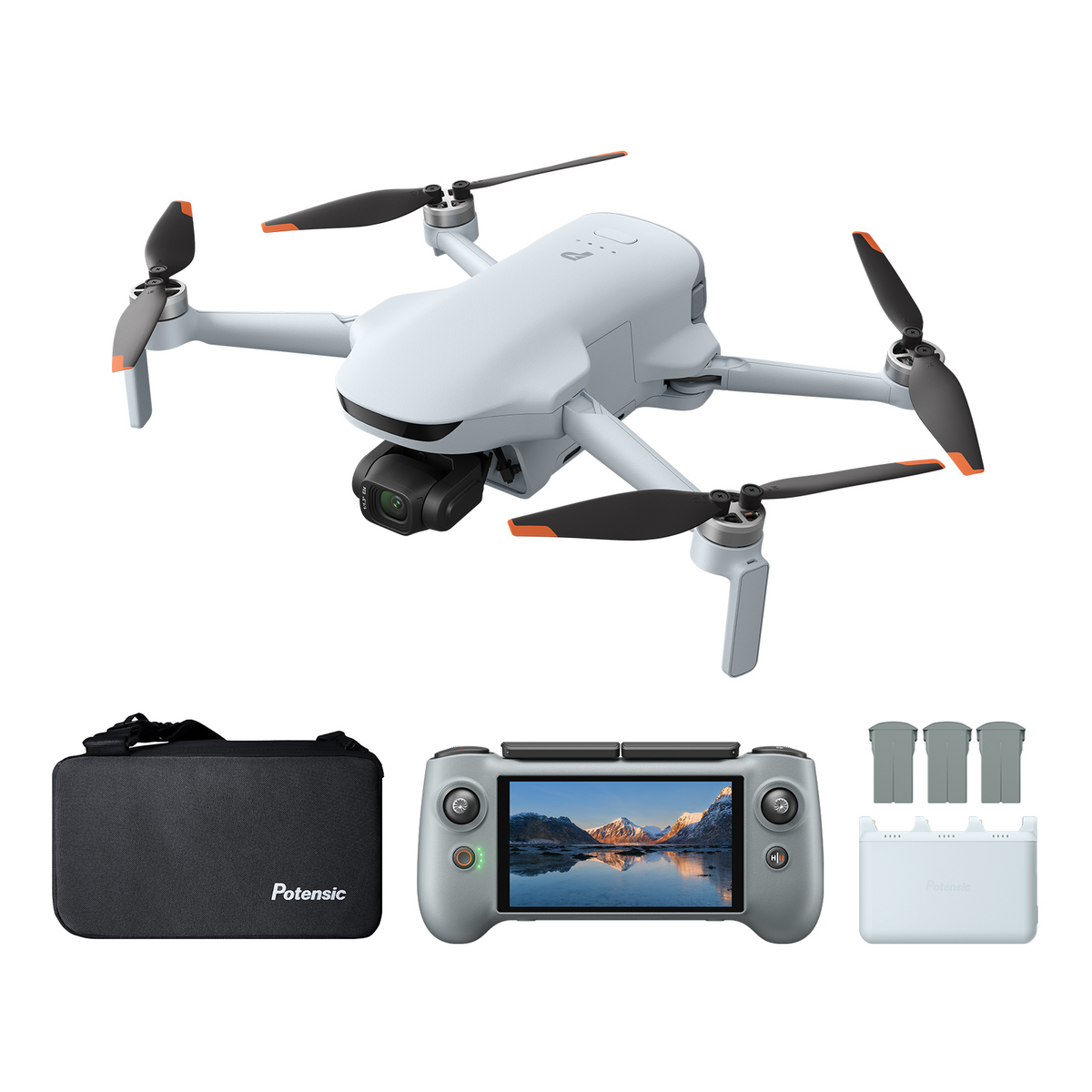 ATOM 3 Drone with 4K 60fps, 8K Photo, 16km Transmission, 40/50-Min Flights, AI Track 2.0, Under 249g, C0