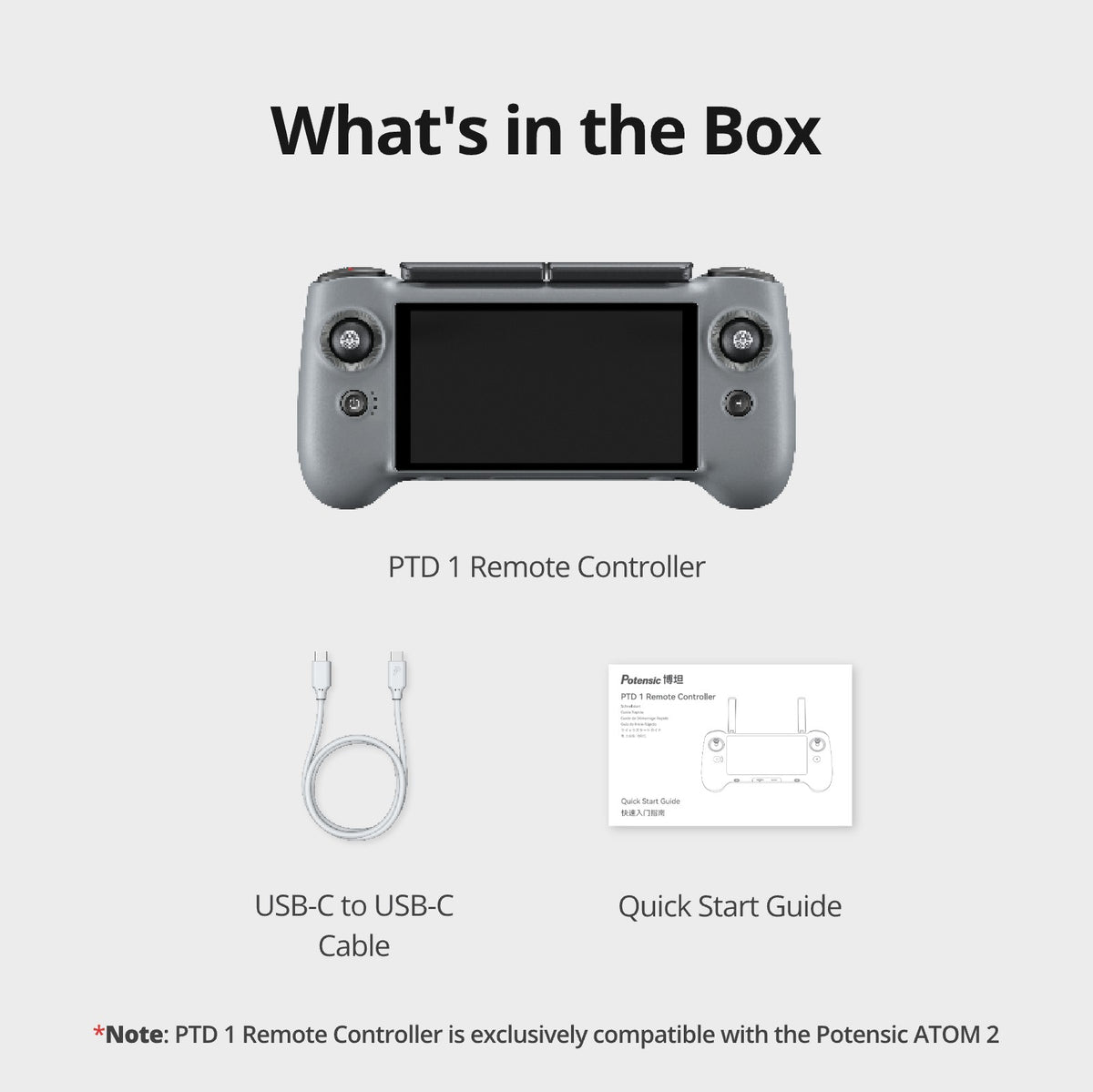 PTD-1 Remote Controller with 5.5" Integrated Screen for ATOM 2 Drone