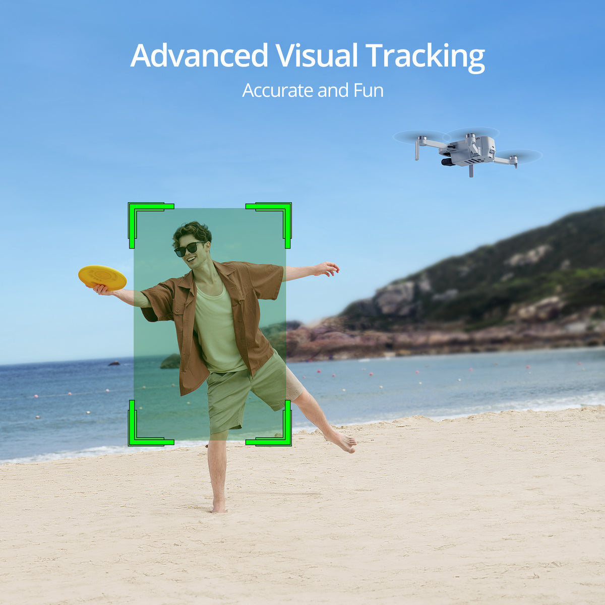 ATOM GPS Drone with 4K 3-Axis Gimbal, 6 km Video Transmission, Visual Tracking, C0
